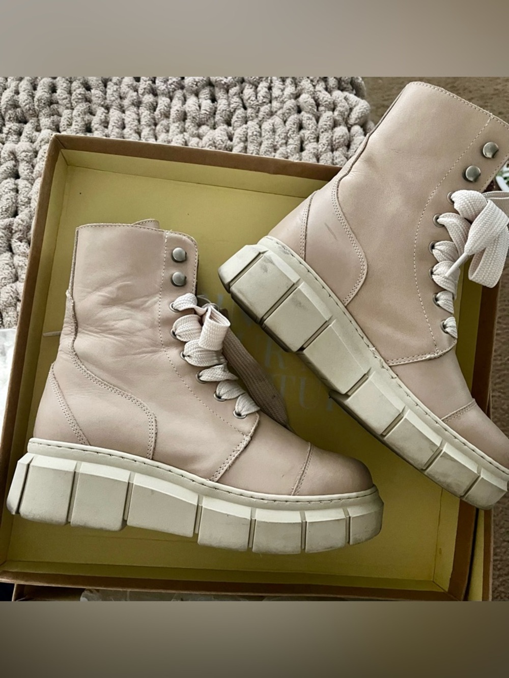 Aloha Can-Can Cream Lace-Up Chunky Platform Boots - from Free People - Picture 5 of 7